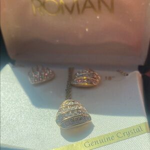 Roma Gold and Silver Crystal Jewelry Set